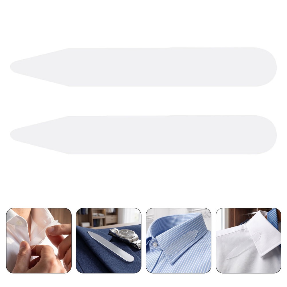120pcs Mens Dress Shirt Collar Tabs – Plastic Collar Stay for Men and Women –