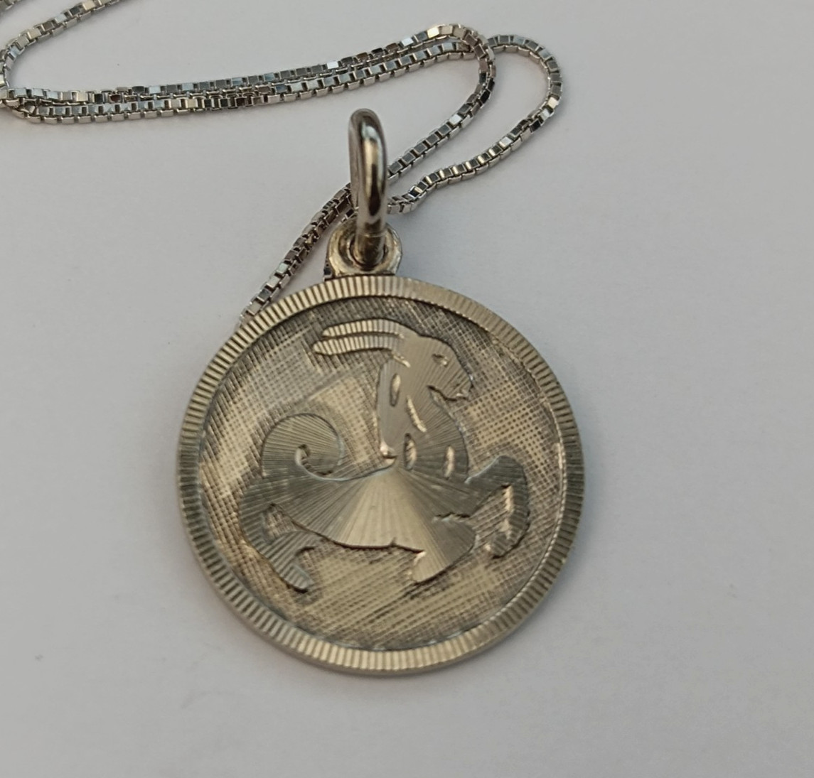 Capricorn Zodiac Vintage Necklace Sterling Silver Astrology Pendant Me’sn Women