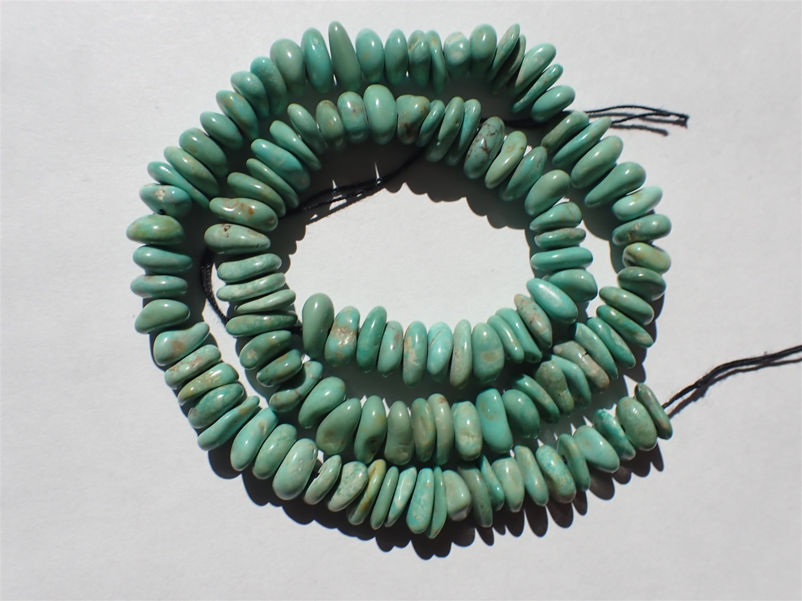 Genuine Elisa (Sonora) Turquoise side-drilled Nugget Beads – 8-10×3-5mm – Strand