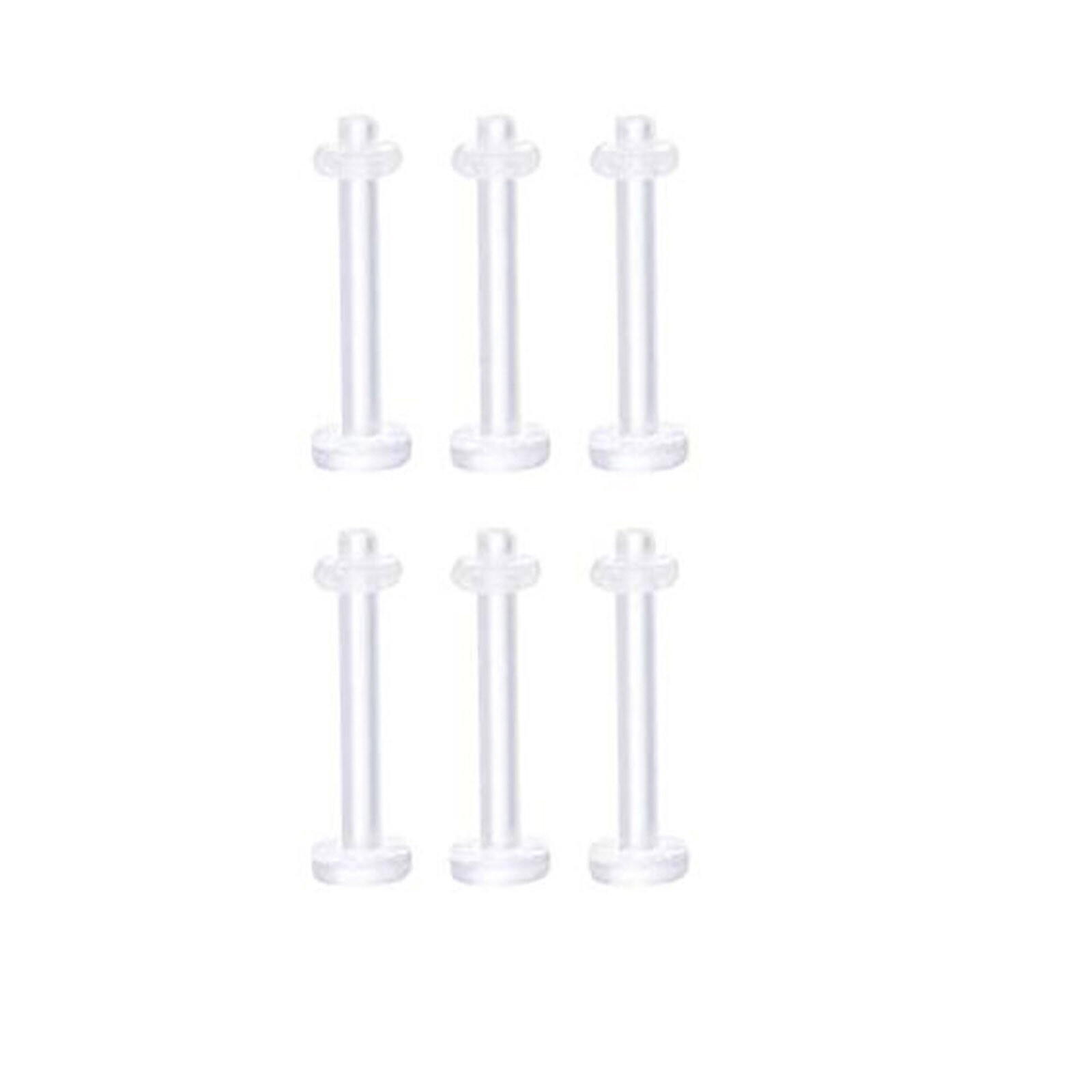 54PCS Clear Piercing Retainer Septum Nose Studs Lip Ear Tongue Rook Daith Rings