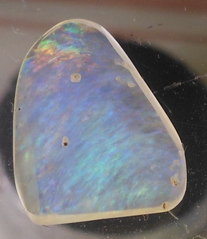 Rare 2.15ct Mexican Fire Opal freeform size dimensions=13.7mm x 10mm x 2.3mm