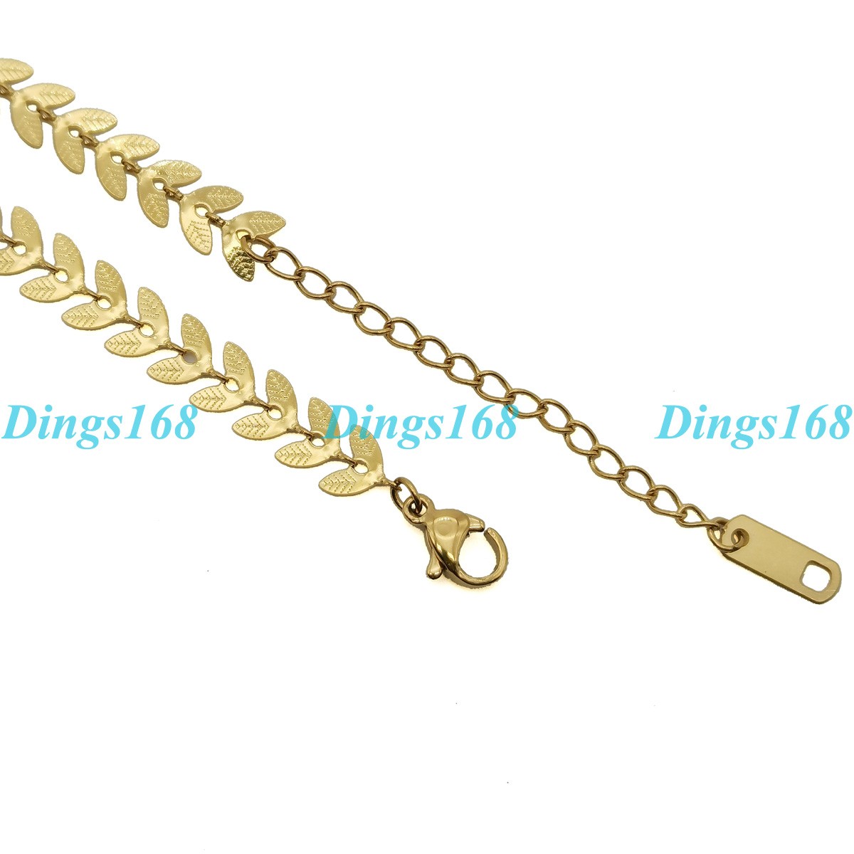 18K Yellow Gold Filled Tarnish-Resist Chunky Fishtail Chain Necklace 16″~18″ B5F