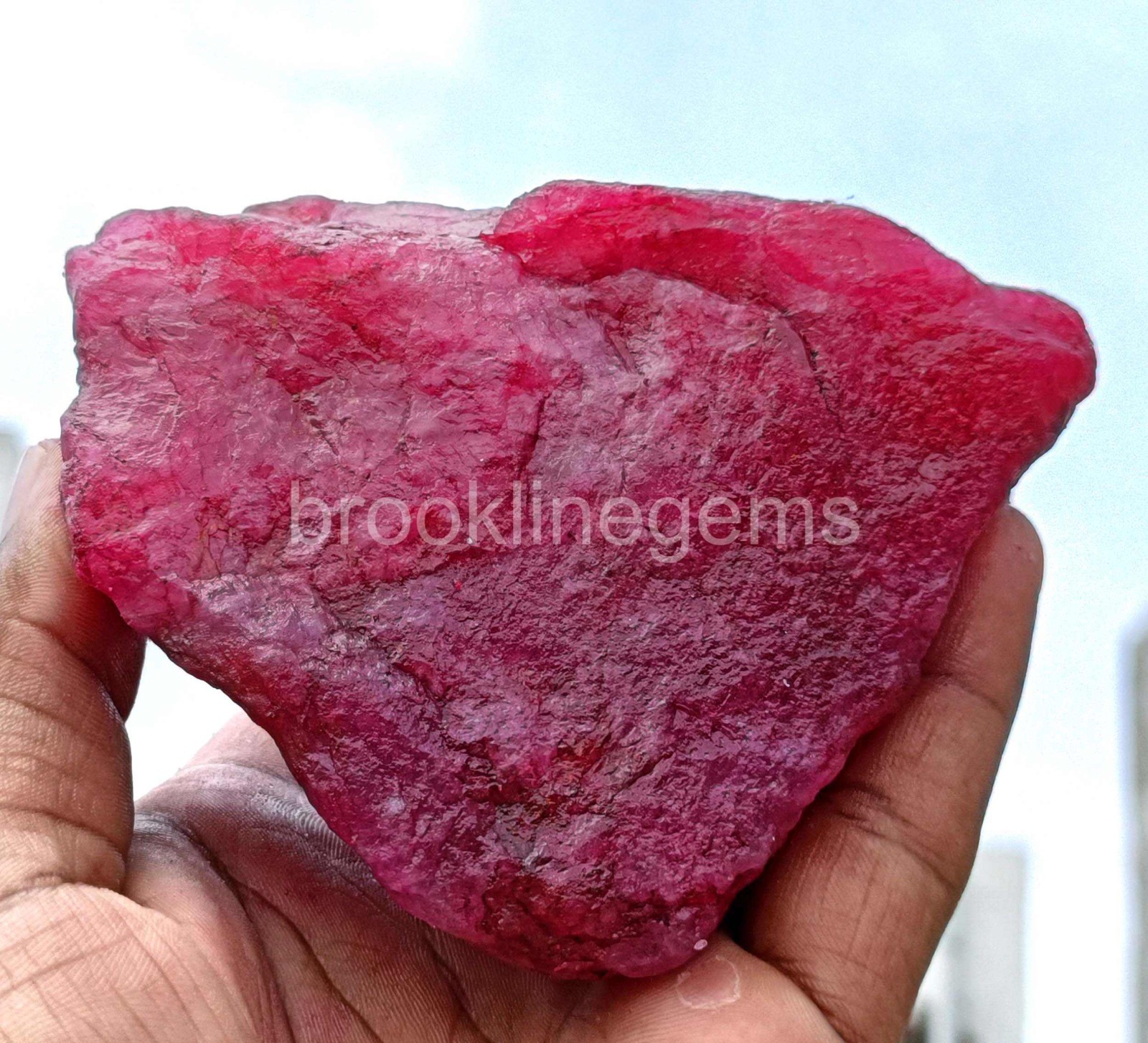 1000.0 Ct Natural Blood Red Ruby Dyed Rough Certified Loose Gemstone 6AGB