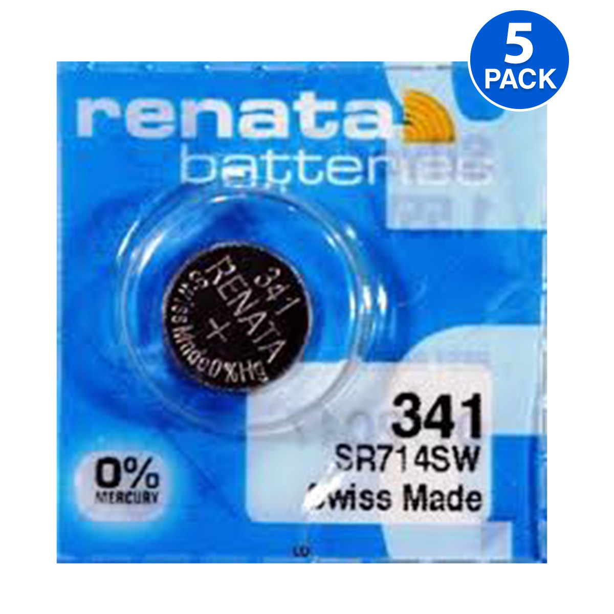 Renata 341 SR714SW 1.55V Silver Oxide Watch (5 Batteries) – Made in Switzerland