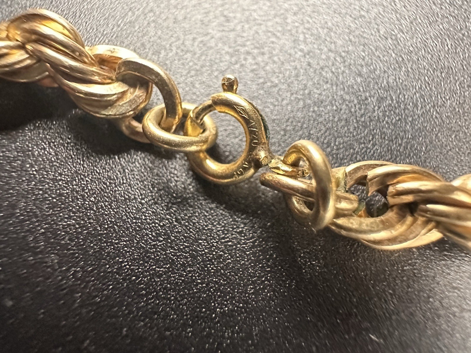 Vintage 1/20 12K Gold Filled Rope Chain Necklace – 23.75” – 41g heavy