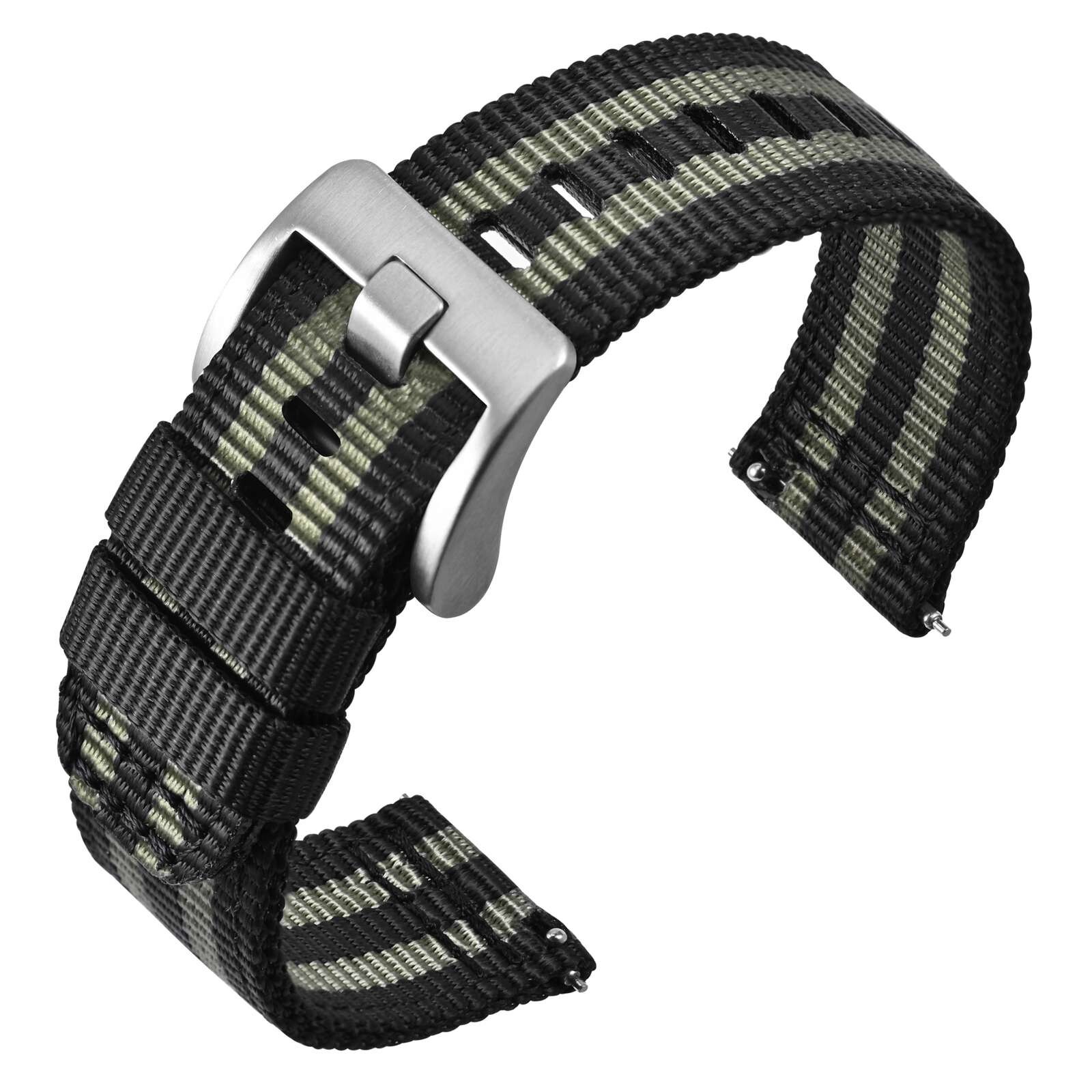 ANNEFIT Weave Nylon Watchband 18mm 19mm 20mm 22mm 24mm,Quick Release Watch Strap