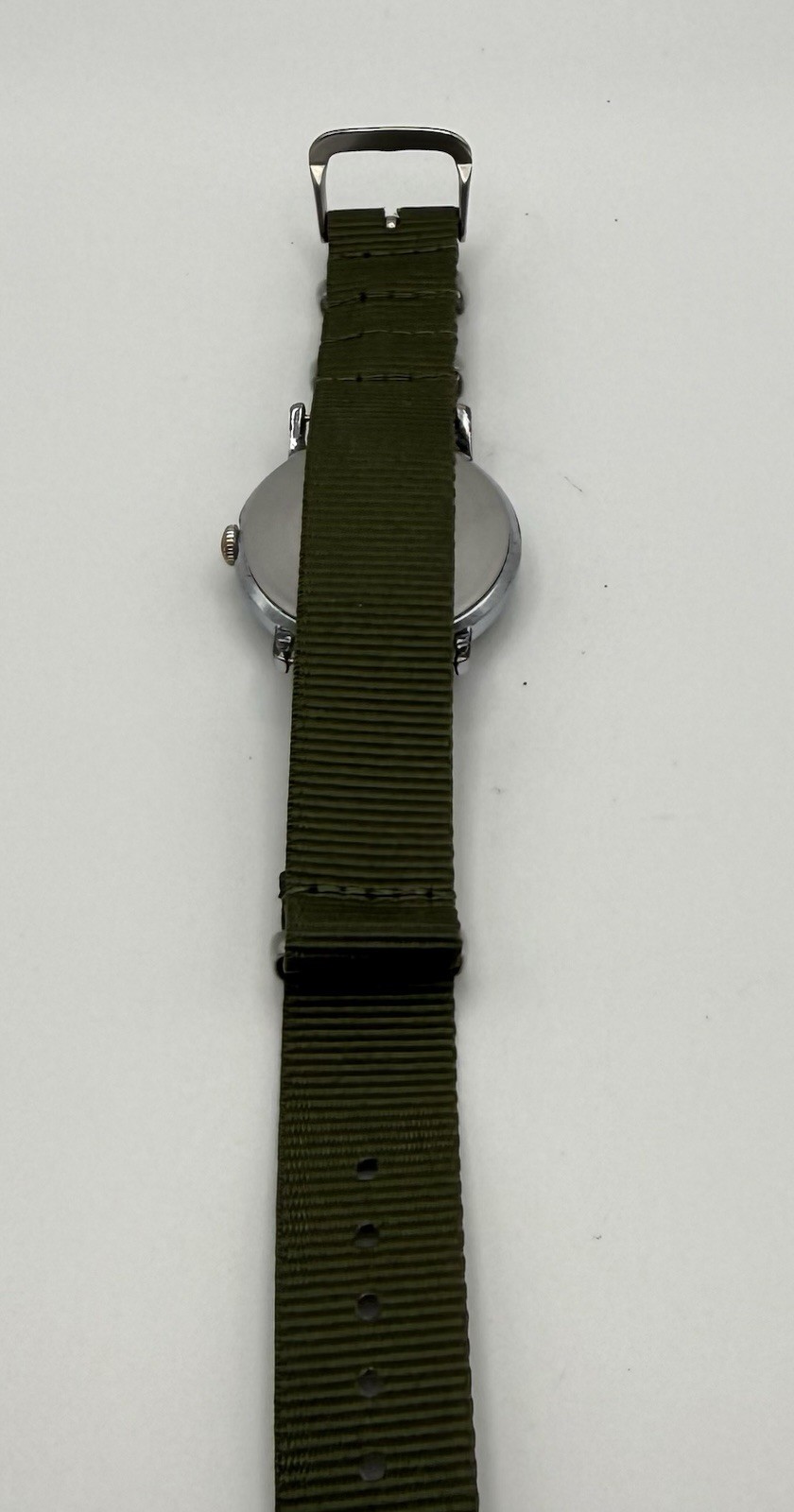 Timex Quartz Vintage 1978 Mercury Calendar Black Dial Green NATO Strap
