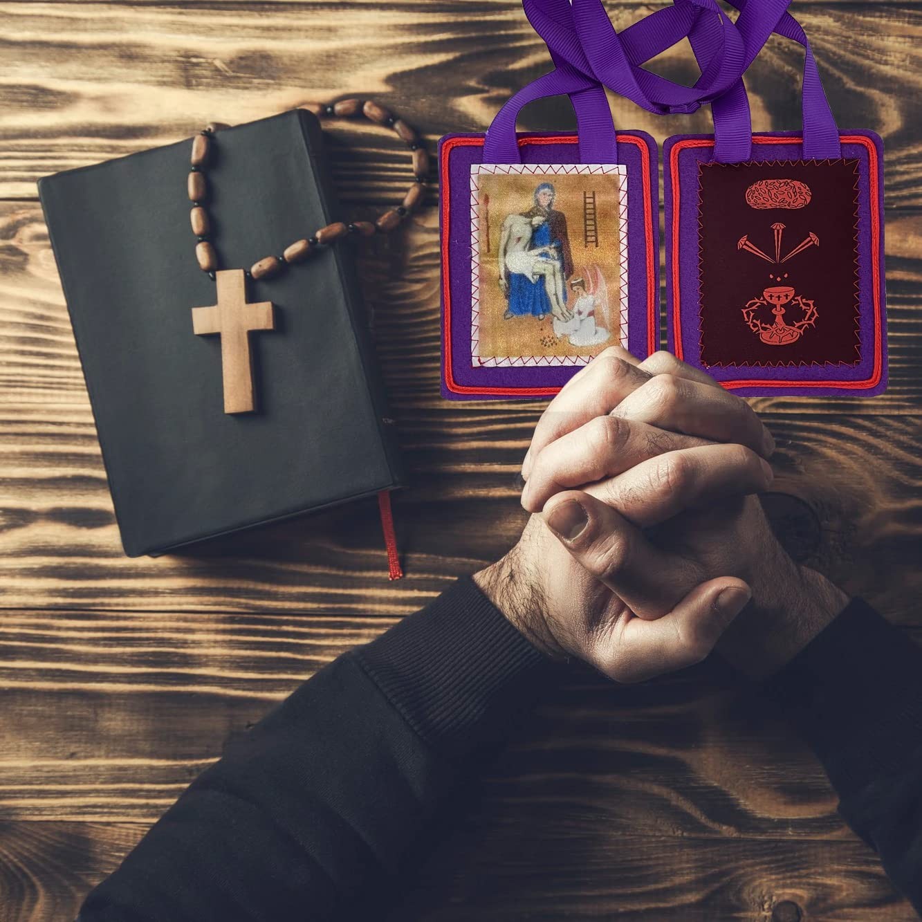 Scapulars Catholic,Purple Scapular of 3.5 inches x 4.25 inches, Purple