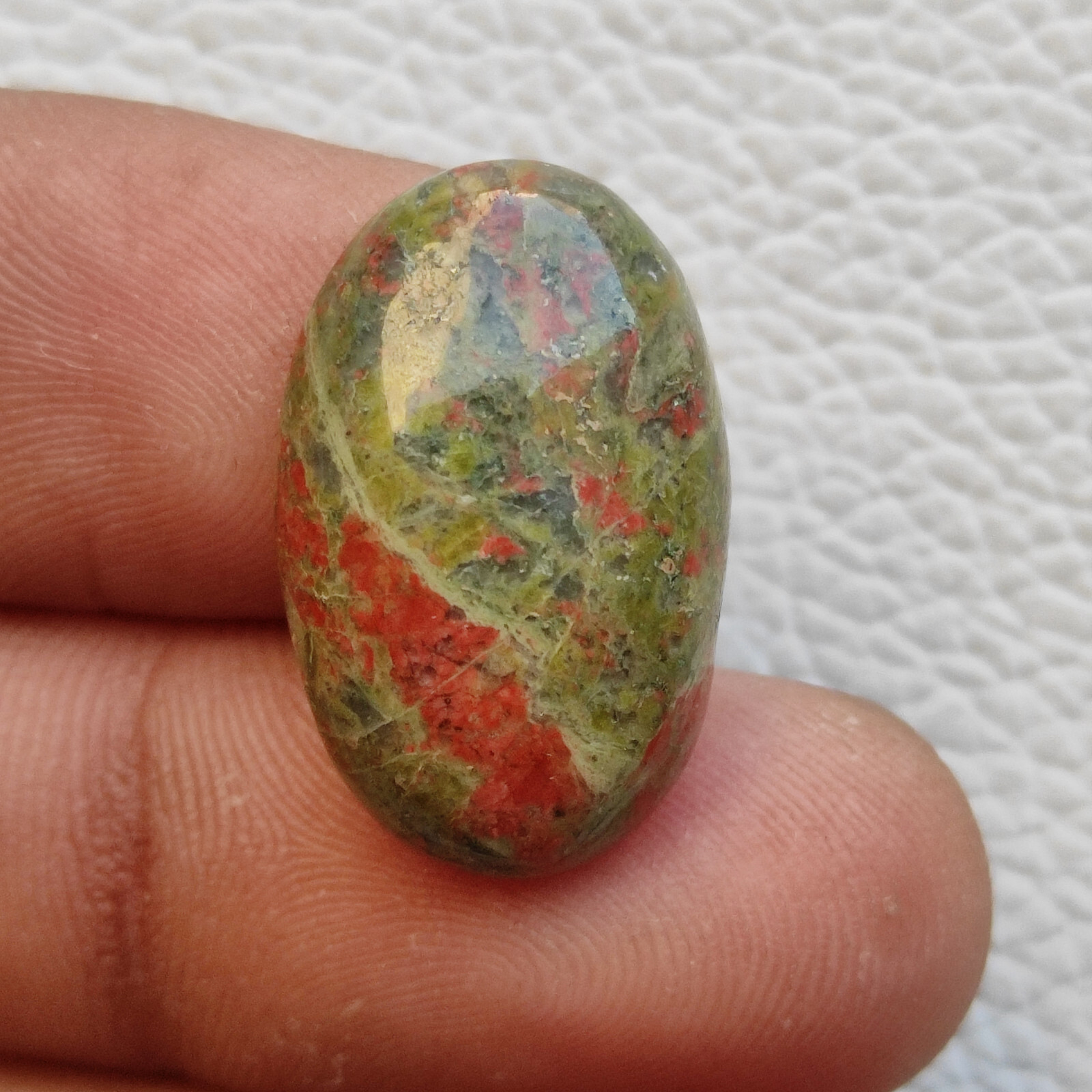 Natural Unakite Jasper Cabochon Red Jasper & Green Epidote Loose Gemstone R12315
