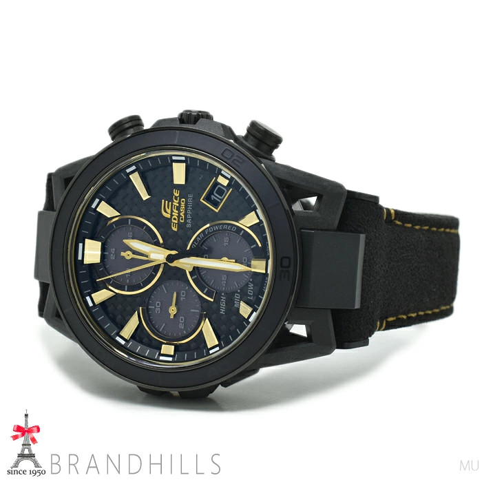 Casio Edifice EFS-S640ZE-1AJR Solar Carbon SS Aluminum Alcantara Used
