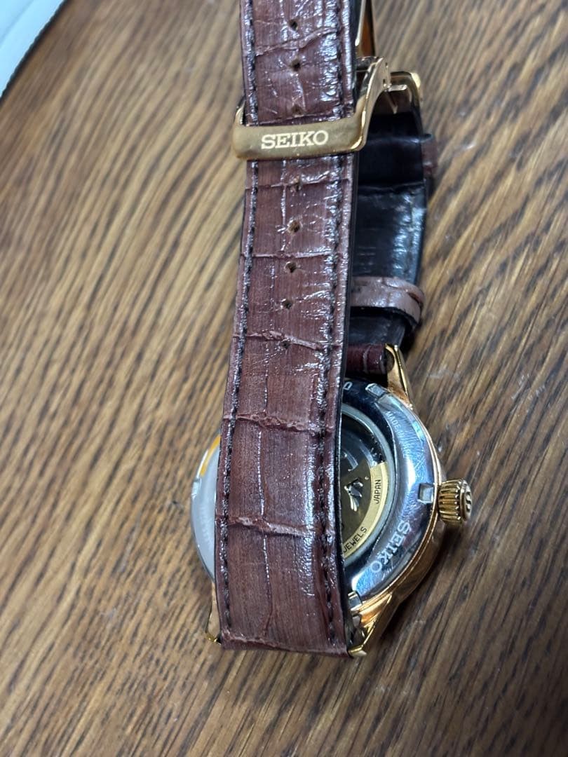 Seiko Presage SARY132 Genuine Automatic Rose Gold Stainless Watch Pre-Owned