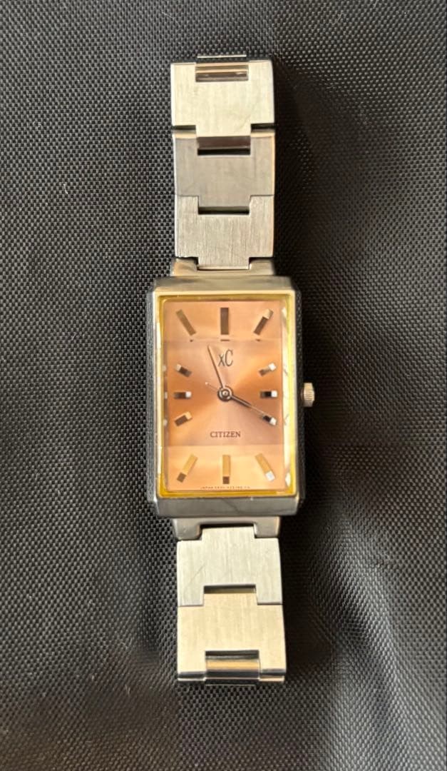 CITIZEN XC Women’s Square Watch, Pink Beige