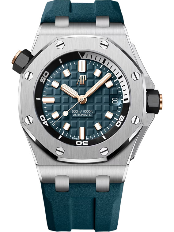 2026 New Audemars Piguet Royal Oak Offshore Diver Blue Rose Gold Index 15720ST