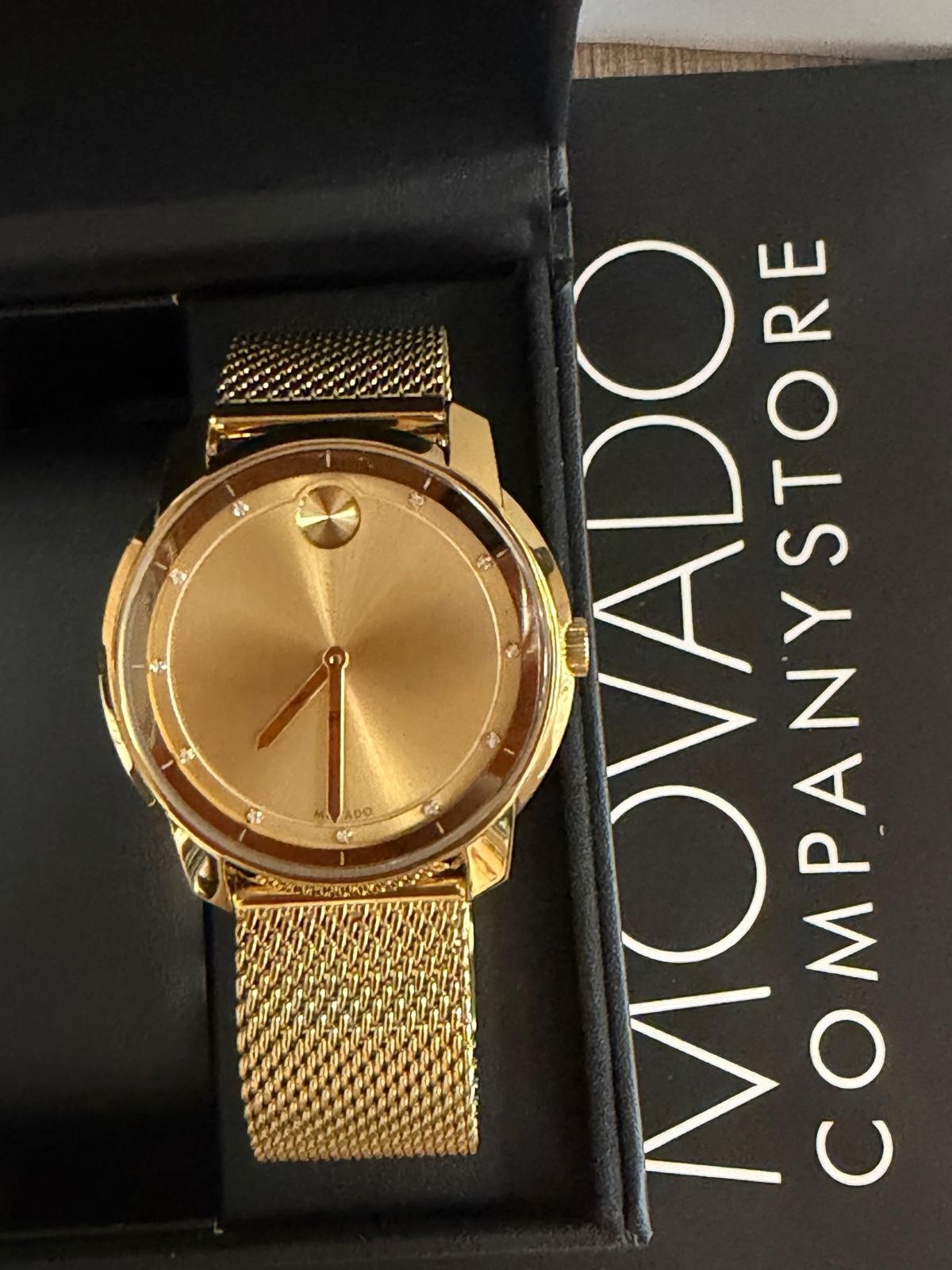 Movado BOLD Men’s Gold Stainless Steel 44mm Swiss Made Watch 3600460