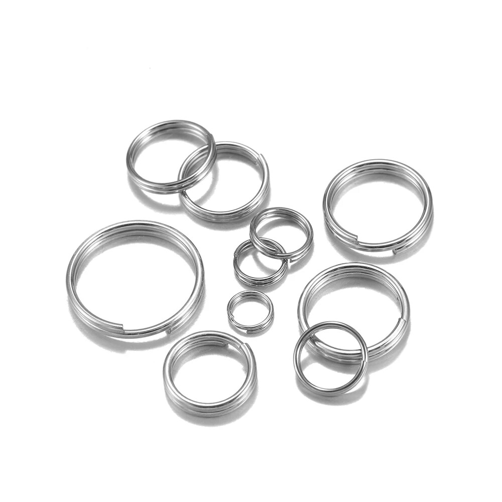 Open Jump Rings Double Loops Split Rings Connectors For Jewelry Making key chain