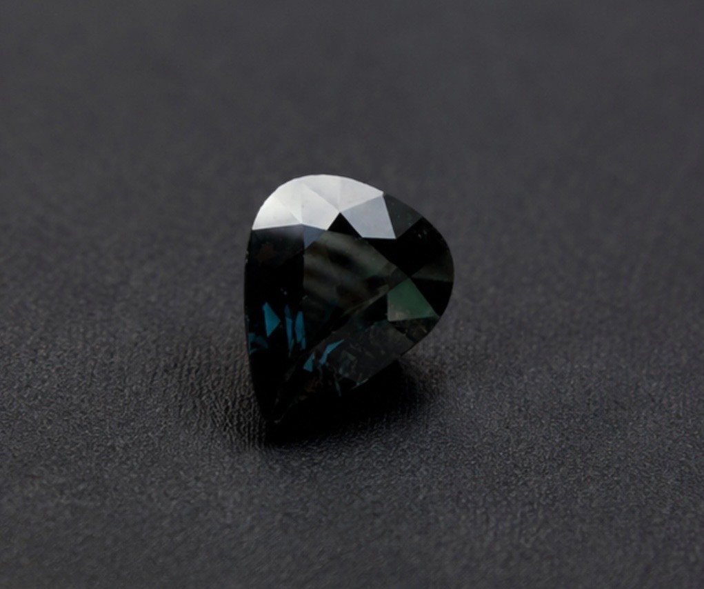 1.67 Ct Natural Cobalt Spinel Tanzania AGA Certified Pear Cut Deep Blue Gem