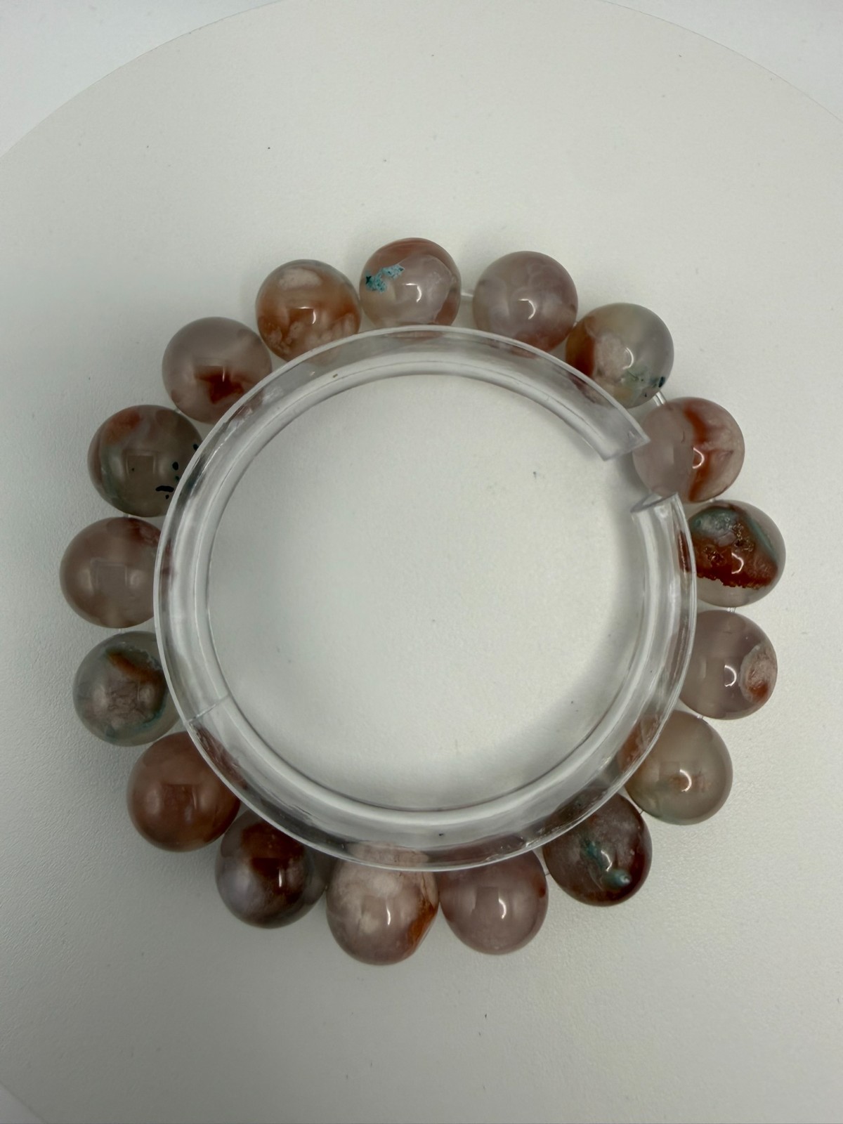 Natural High Quality Pink Sakura Flower Agate – 12mm – B5-4188