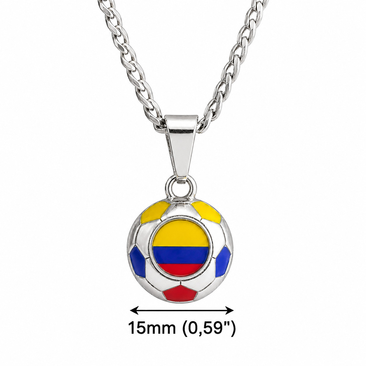 World Cup jewelry 2026 – Colombia Soccer Ball Pendant