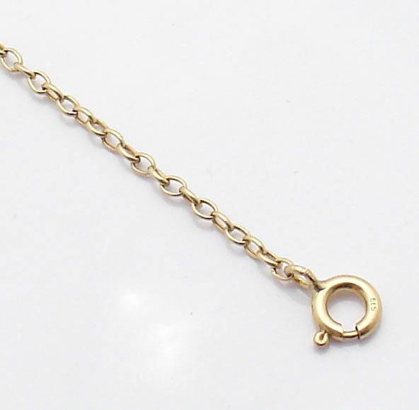 Oval Cable Chain Necklace Double Clasp Extender REAL 14K Yellow Gold 2.0mm