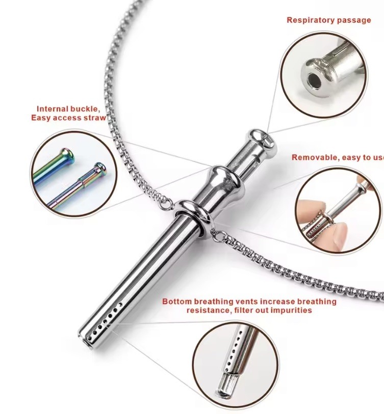 Incognito Compact Bump Straw Pendant Necklace Snuff Tool Jewelry SNOGO Clone NEW