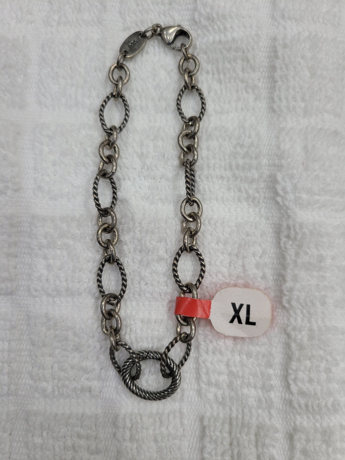 James Avery OVAL TWIST Bracelet Sterling Silver Brand New with Box extra large