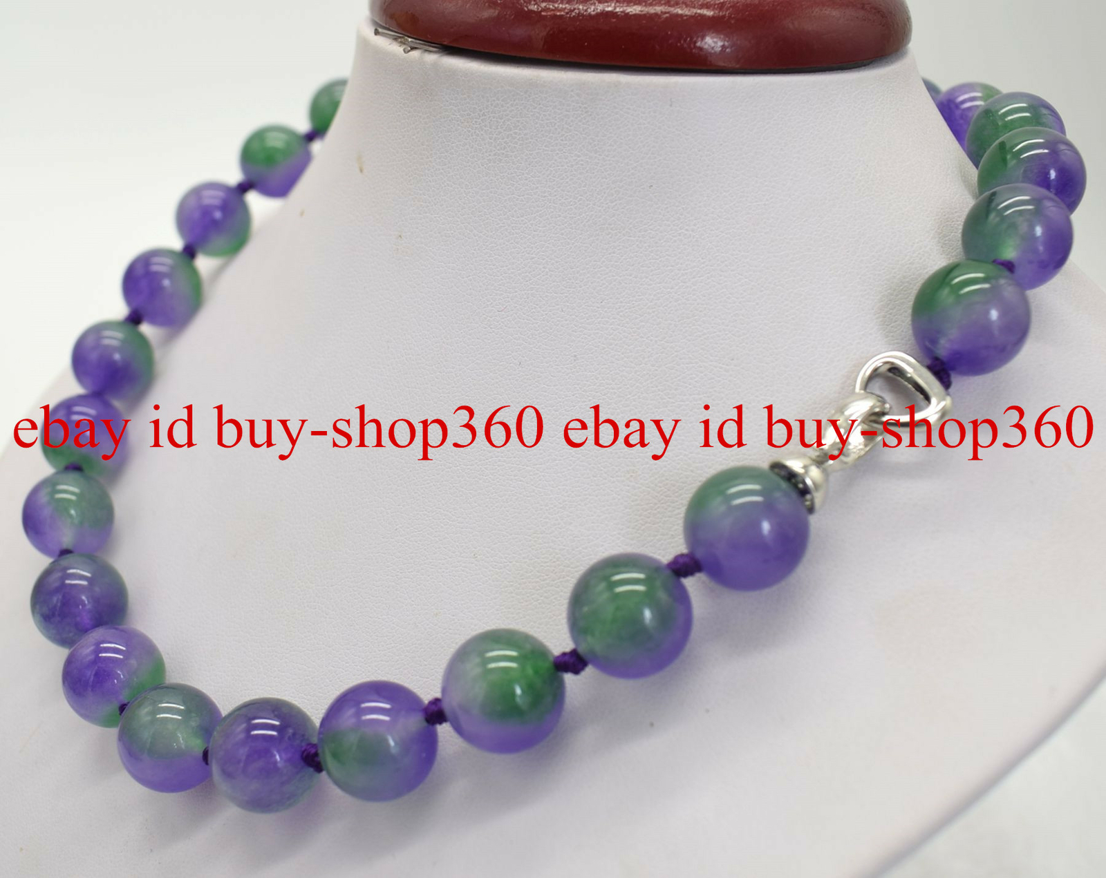 Natural 14mm Huge Purple Multi-Color Kunzite Gemstone Round Beads Necklace 18”