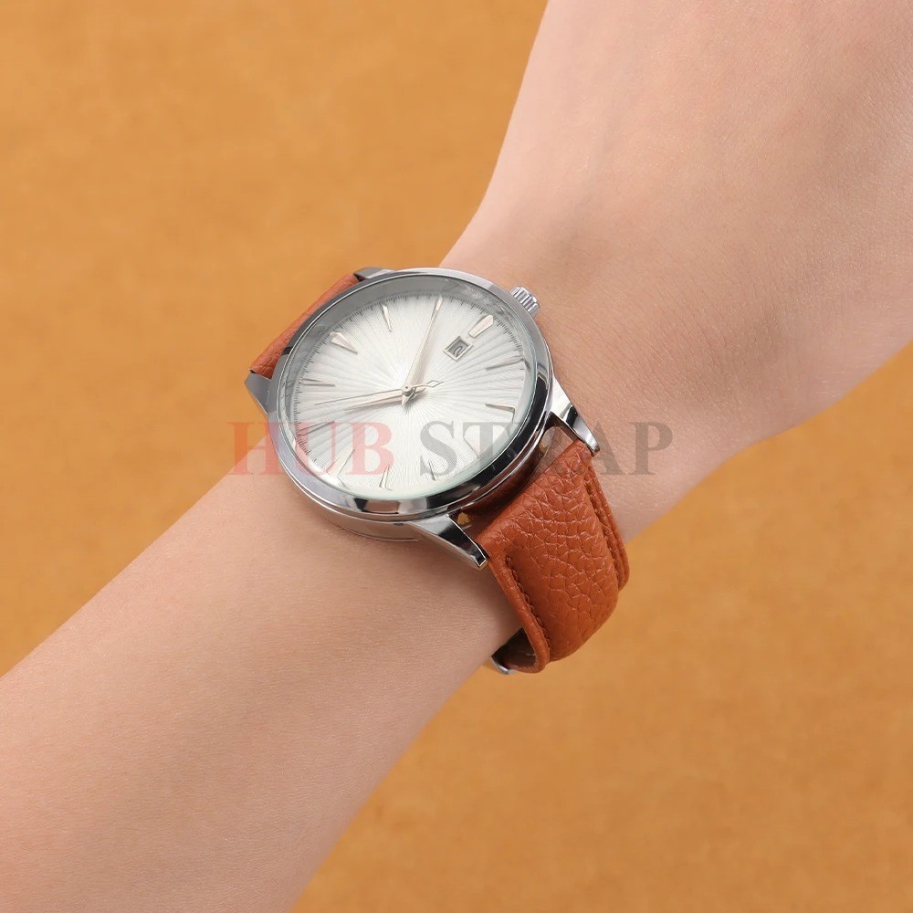 Calfskin Litchi Leather Watchband 16/19/21/24mm 18mm 20mm 22mm Watch Strap for M