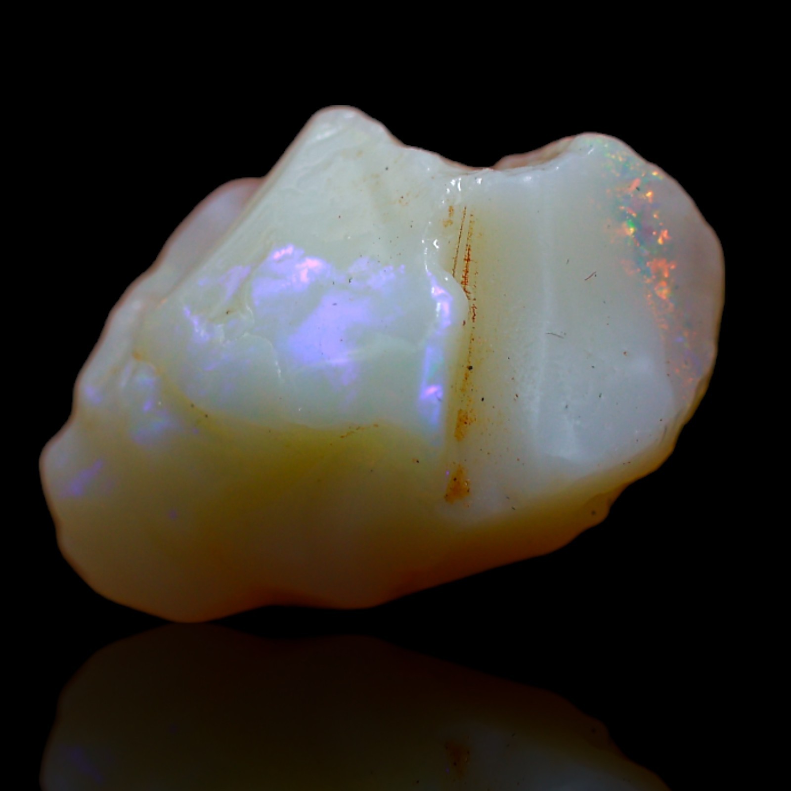 Natural Fire Opal Gemstone 6.45 Cts Loose Artisan Rough Australia 16x10x7 mm