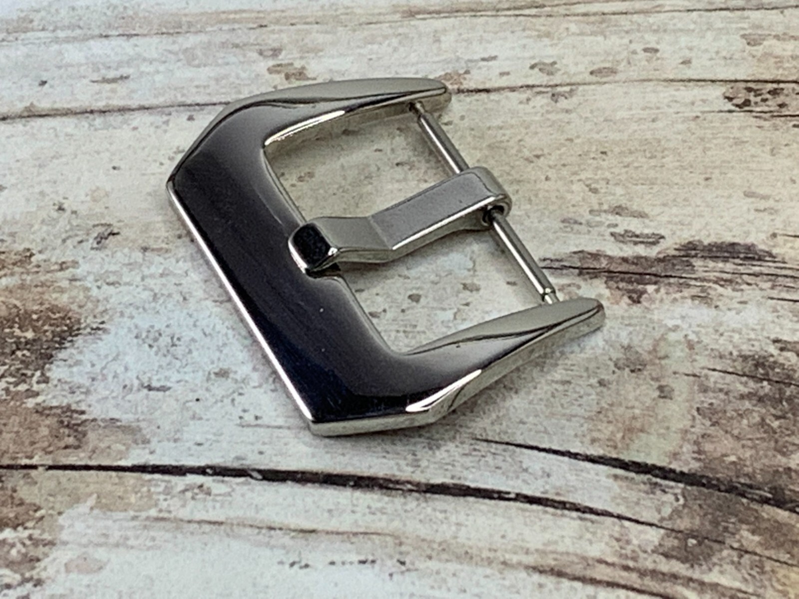 20 mm 22 mm Pre-V Silver Polished Wide Buckle for Military Sports Watches