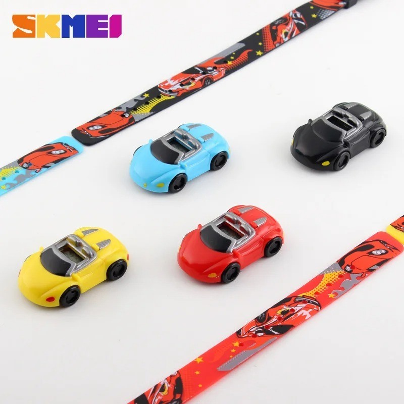 SKMEI Kids Car Cartoon Watch Boys Girls Quartz Wristwatch Birthday Gift New