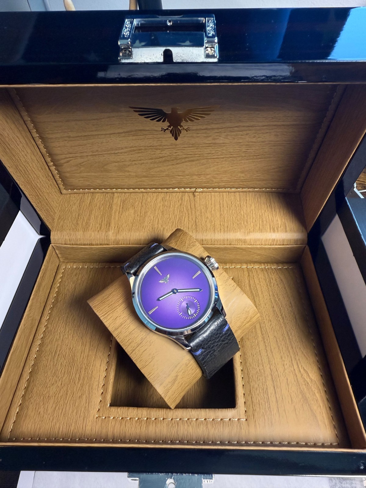 Watch Swiss eta 6498 movement Handmade Strap
