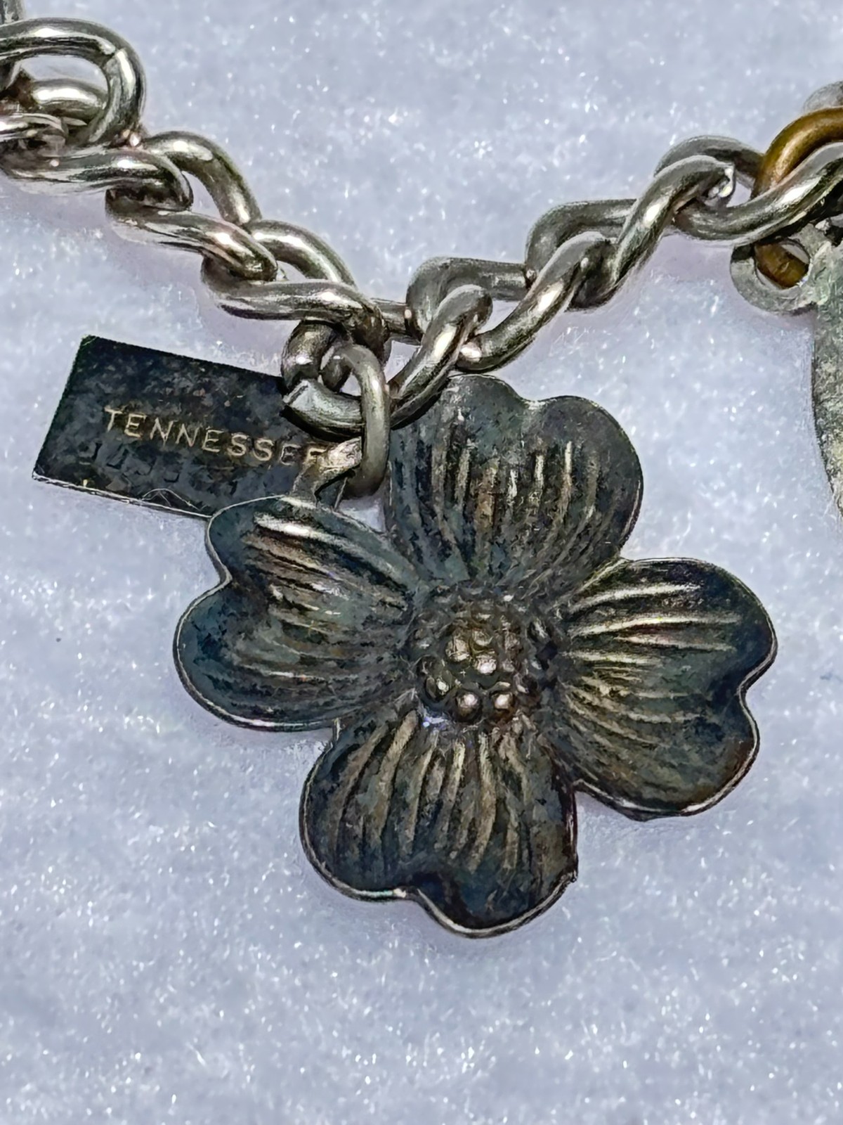 Vintage Sterling Silver Charm Bracelet Travel Themed with 10 Charms 6.5″ length
