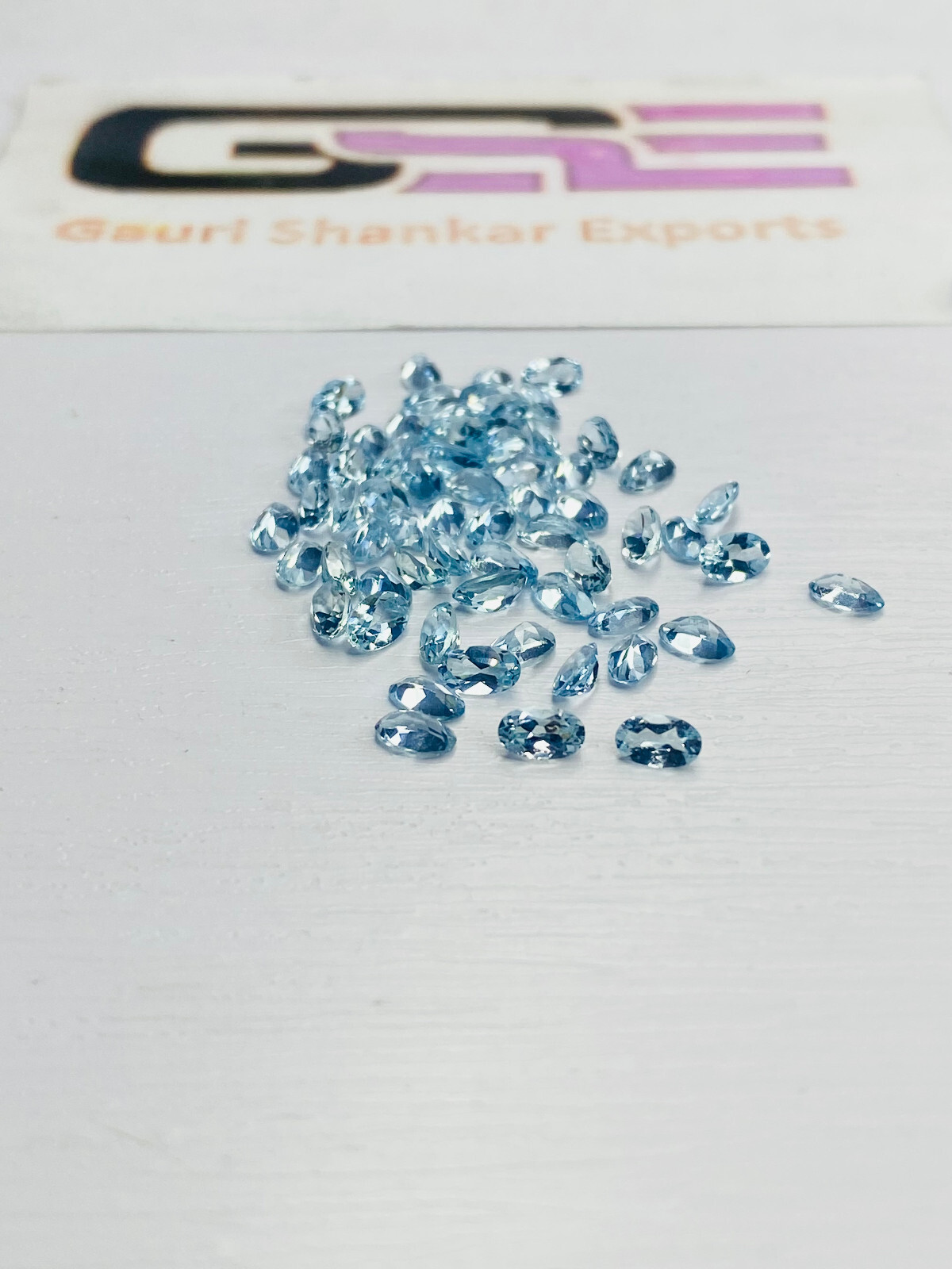 Aquamarine Faceted Oval Cut Loose Gemstone 4×3 mm To 8×6 mm Natural DG