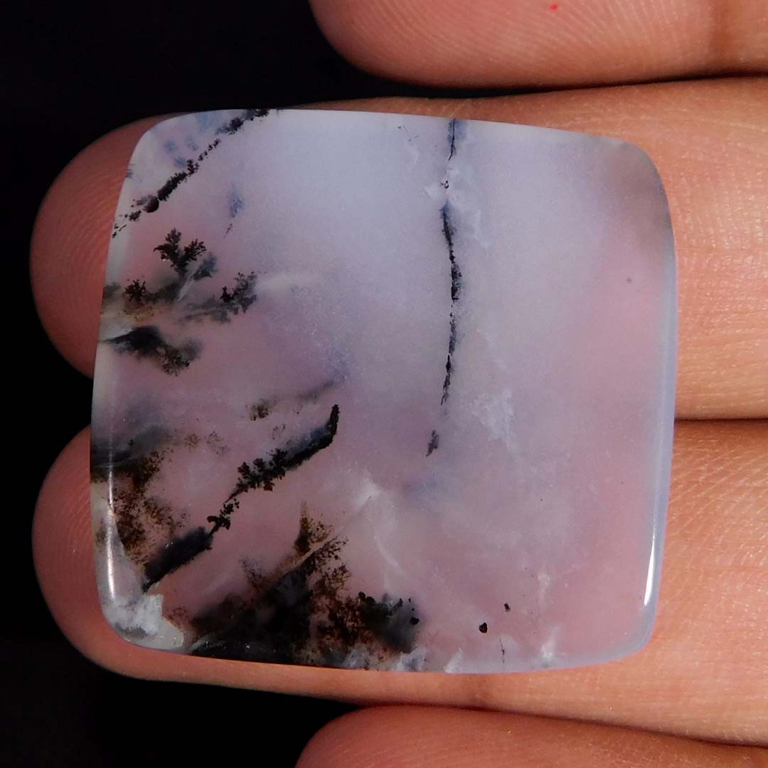 42.60Cts Natural Gorgeous Dendritic Opal Cushion Cabochon Reiki Healing Gemstone