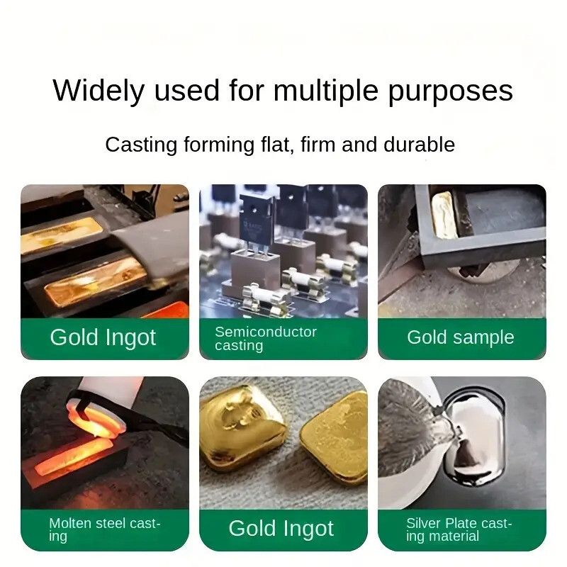 Gold Silver Graphite Ingot Mold Crucible For Melting Casting Refining