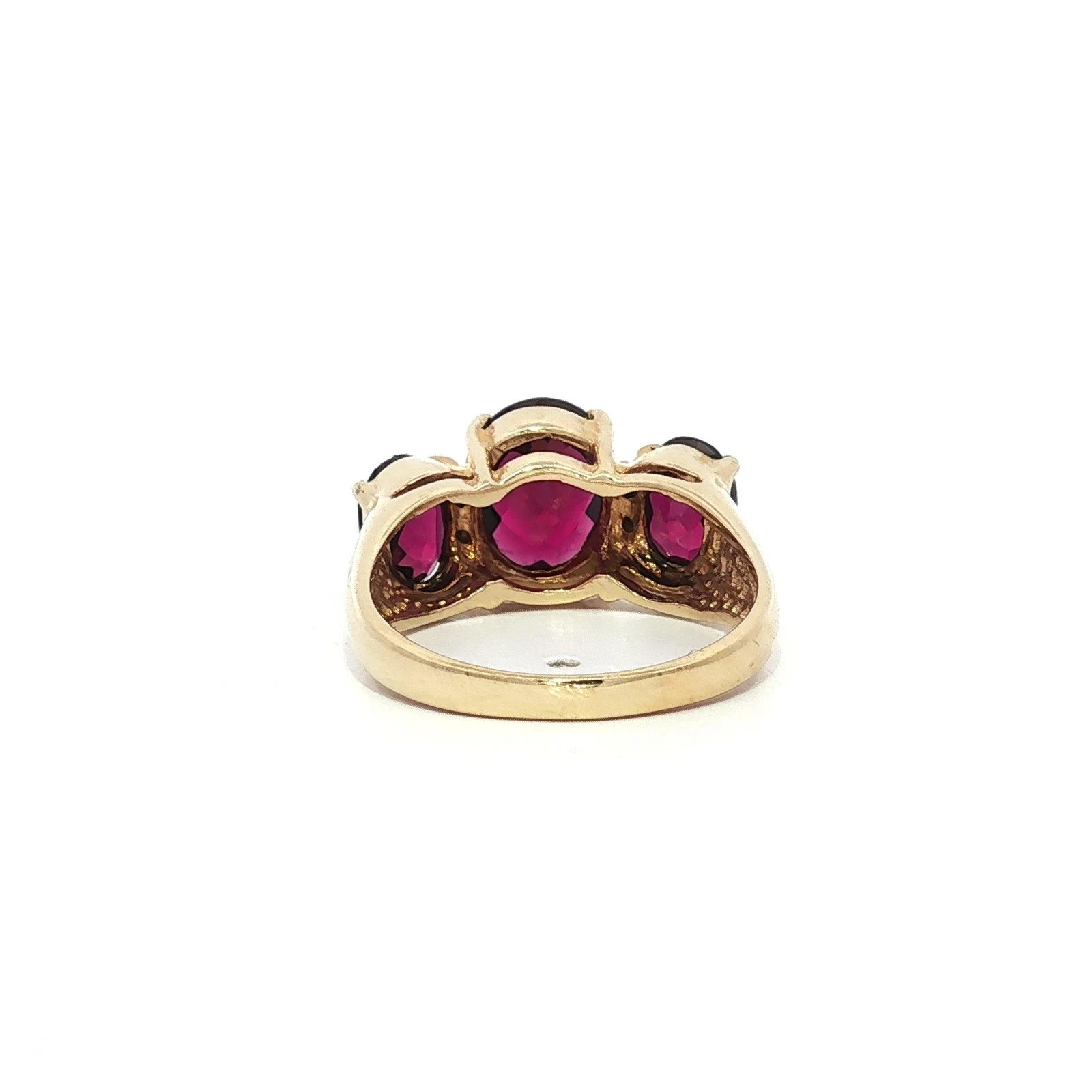 3.00 Ct Oval Cut Natural Ruby & Diamond Anniversary Gift Ring 14K Yellow Gold 7