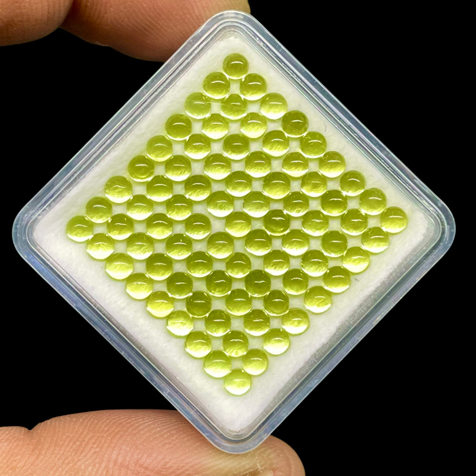 200 Pcs Natural Peridot 3mm Round Cabochon Loose Untreated Gemstones Lot