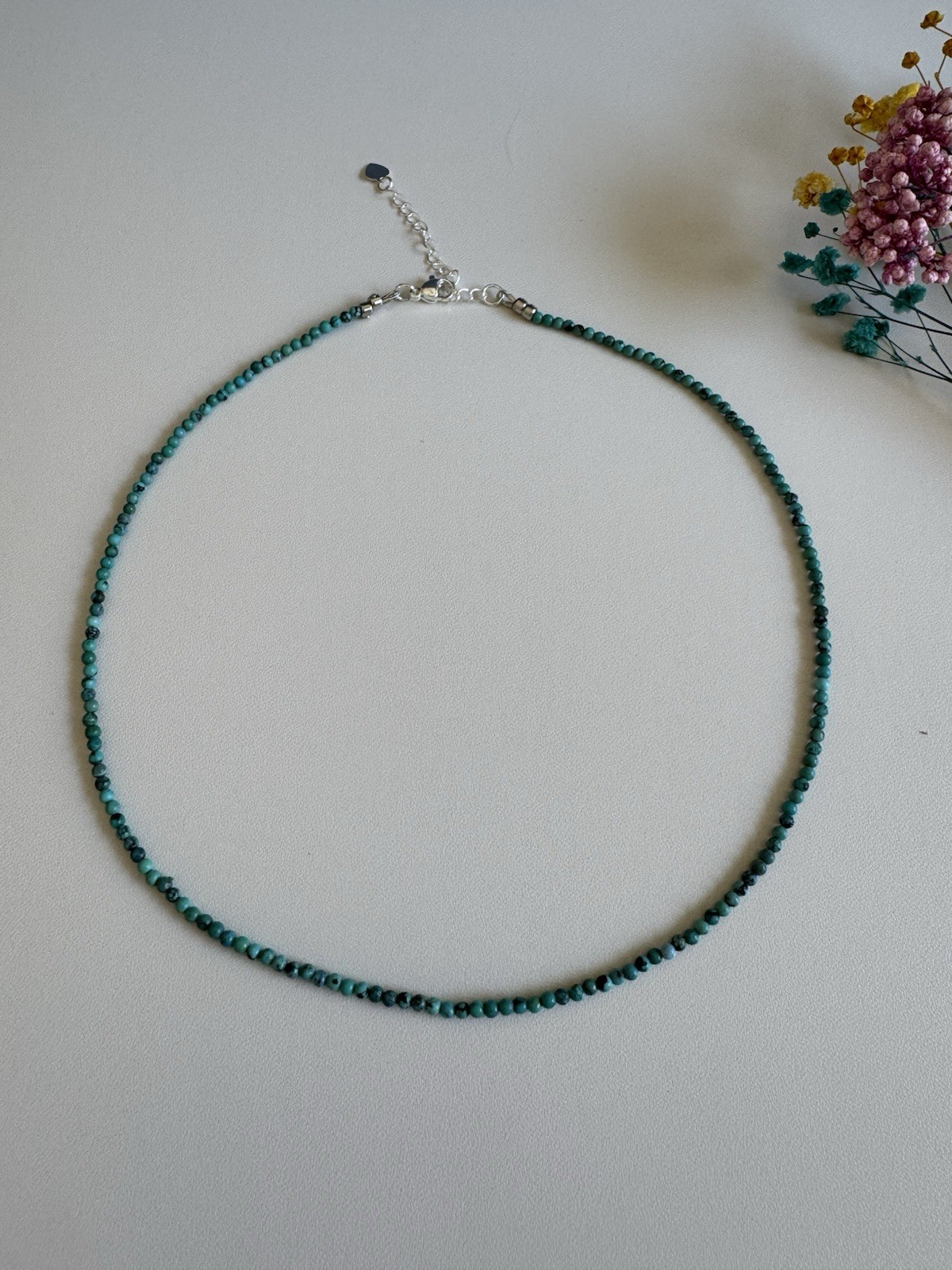 2mm Natural Azurite Necklace