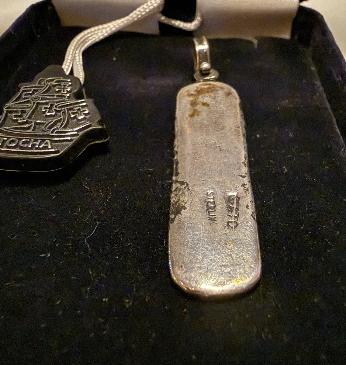 ATC 1622 Sterling Silver ATOCHA Bar Pendant & Box 5.4g Shipwreck (AN626-13) S