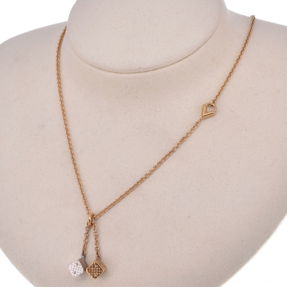 LOUIS VUITTON Lucky Gram Necklace M62804 Ladies jewelry S#139255