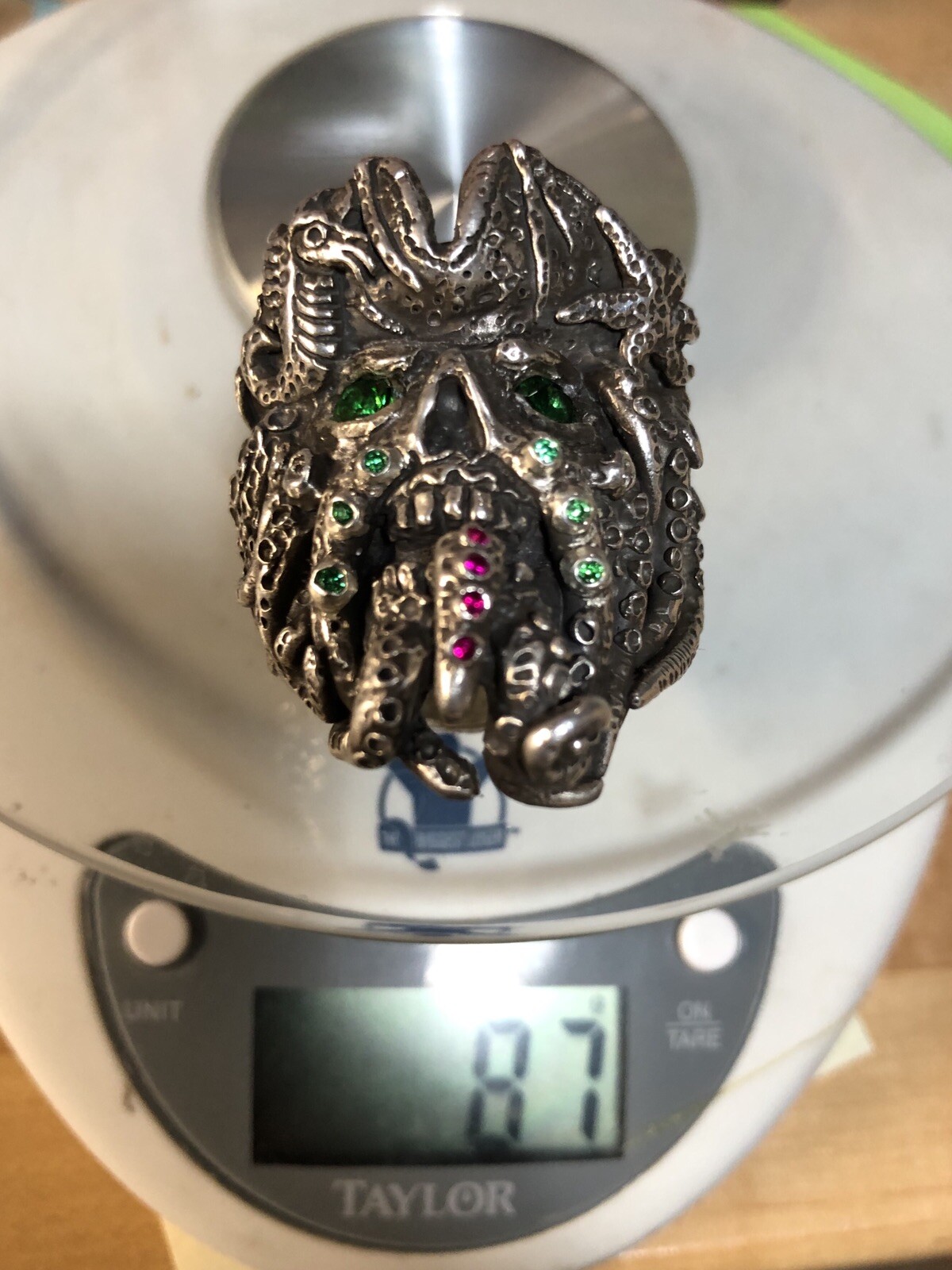 Pirate of the Caribbean Davy Jones Treasure Silver Ring Any Size Quick 3.1 oz