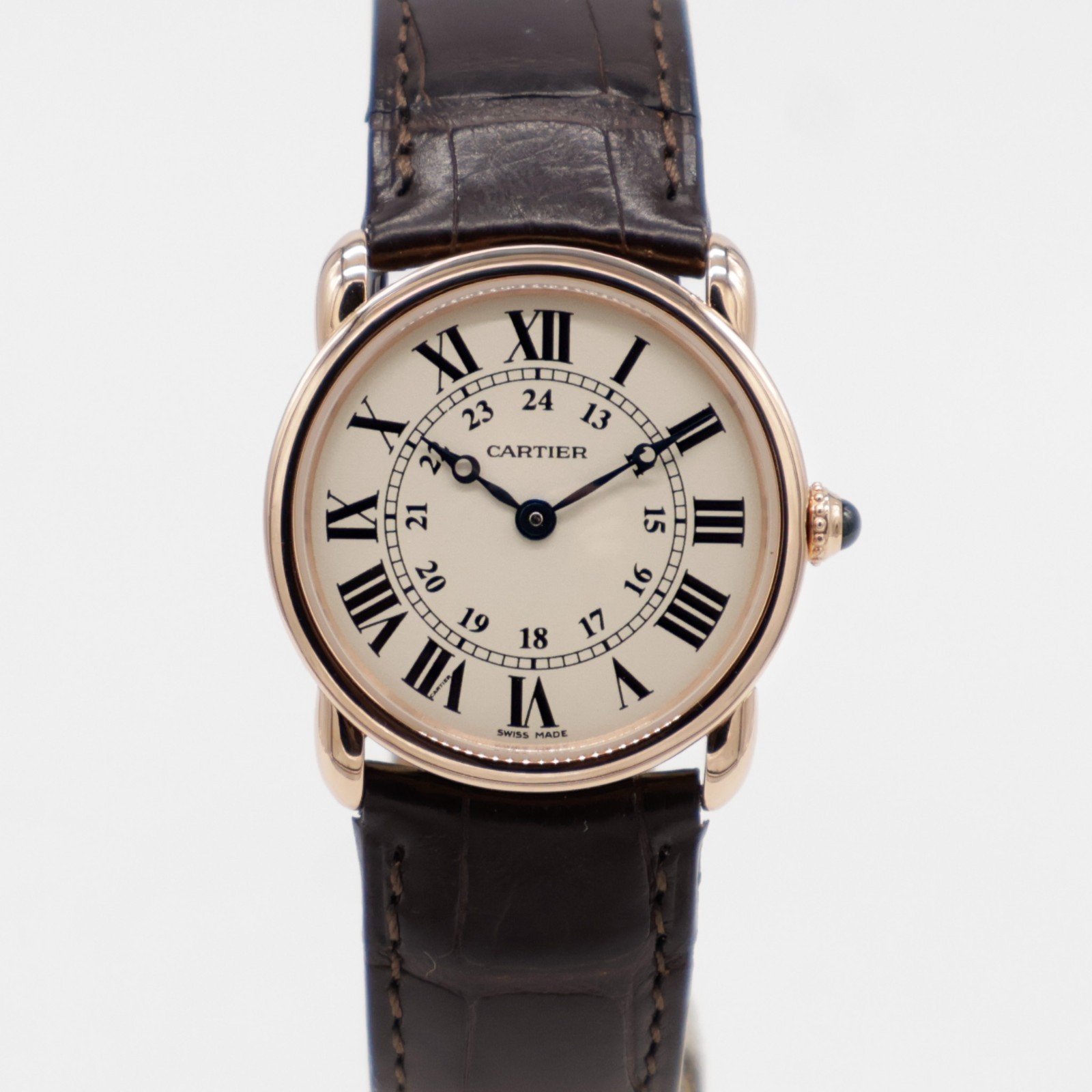 Cartier Ronde Louis Cartier 18k Rose Gold 29mm W6800151 2886 Quartz Leather