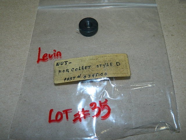 LEVIN Watchmakers NEW replacement part D Collet Knurled 10MM Nut LOT # 35