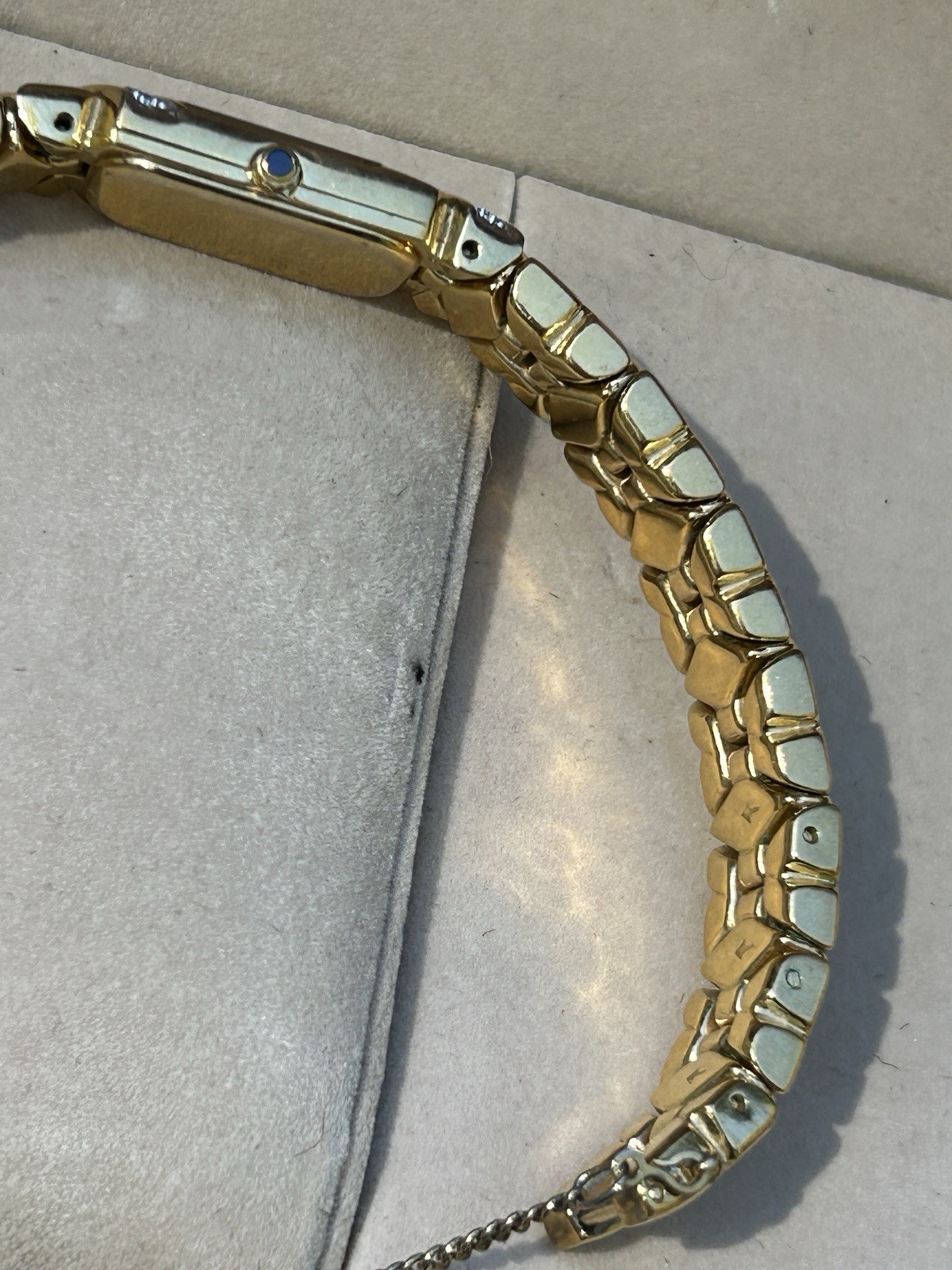 Seiko LaSalle Gold Plated Diamond Quartz Runs Pink Dial Sz 6 1/4 to 6 1/2