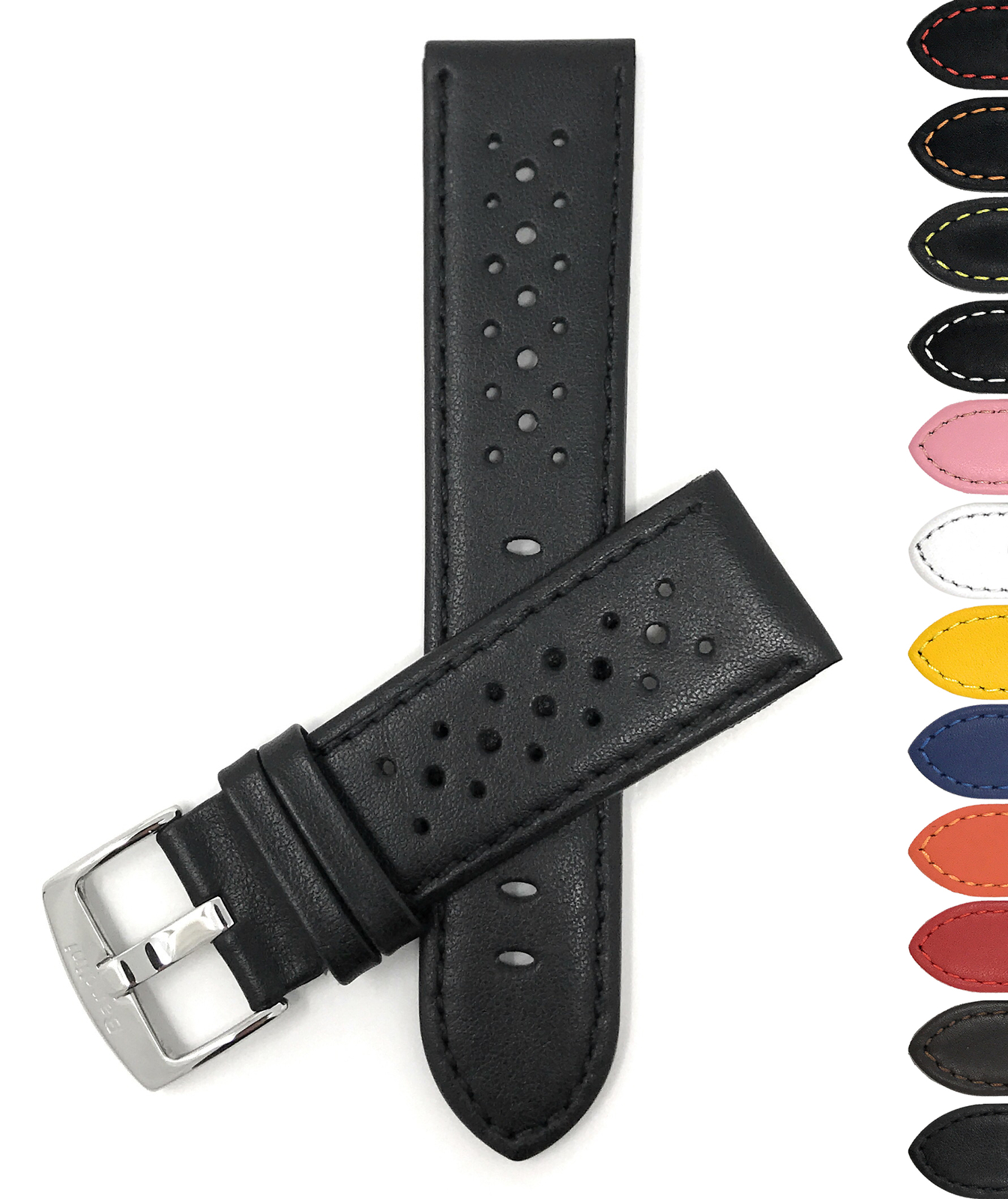 20mm Leather Rally Strap, Watch Band for Tag Heuer Formula 1
