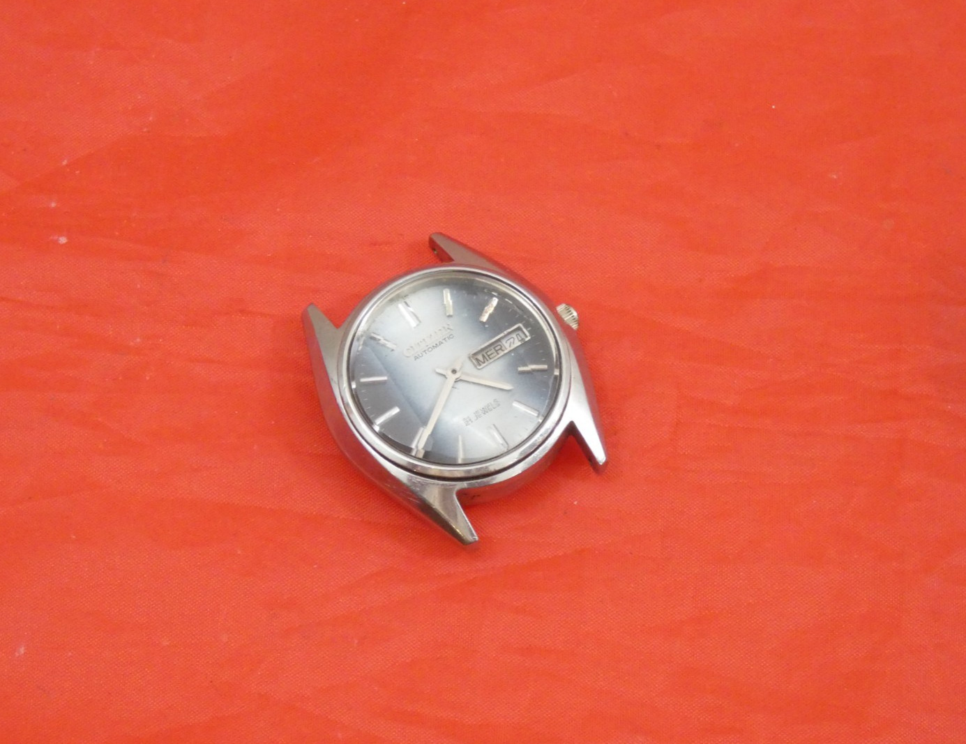 VINTAGE CITIZEN AUTOMATIC WATCH faceted crystal 6501 / 61-0593