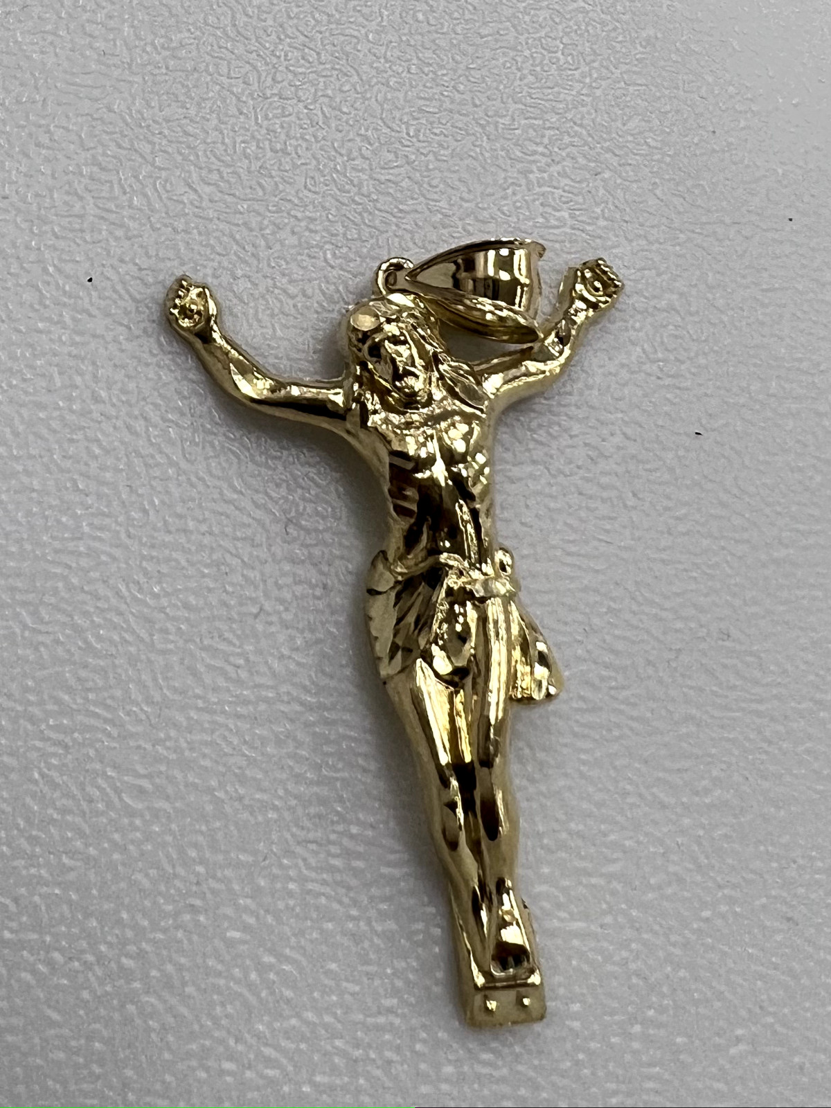 10KT Jesus Body Cross Gold Pendant – 4mm Bail, Genuine & Authentic
