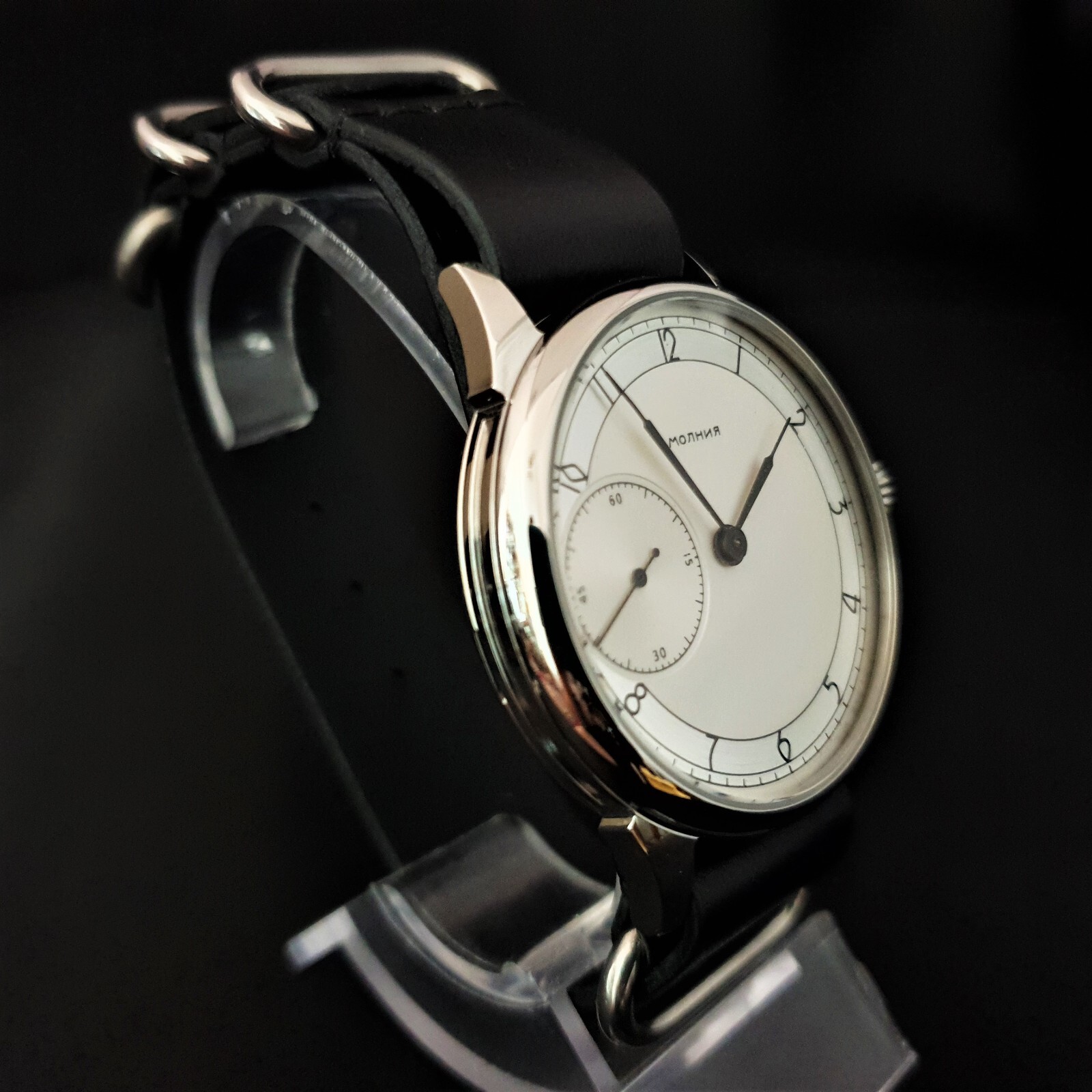 Watch Marriage 3602 Silver dial Dress WristWatch Mechanical Vintage Style USSR