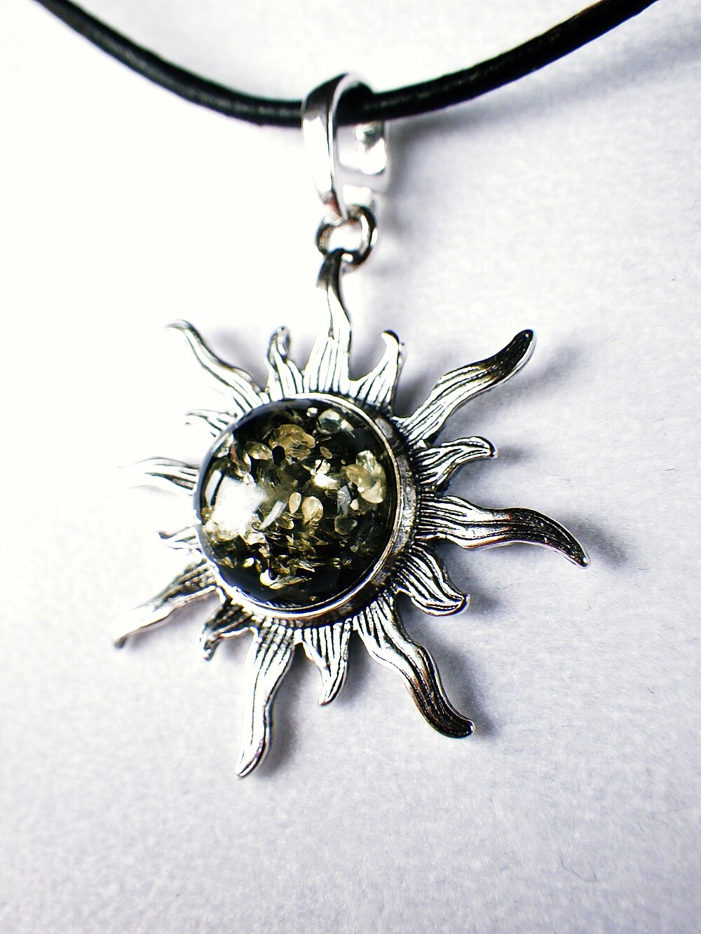 Schmuck-stck Bernstein Sonne Silber braun grün verschiedene Farben Anhänger