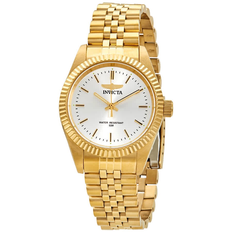 Invicta Specialty Quartz Silver Dial Yellow Gold-tone Ladies Watch 29407